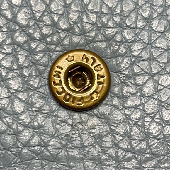 Celine Studded Pebbled Leather Compact Wallet Powder Blue Extra Card Holders - Picture 15 of 17